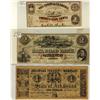 Image 1 : US Banknotes, small lot includng RailRoad Bank 1853 $2, US Treasury Note 25¢ 1863 from the State of 
