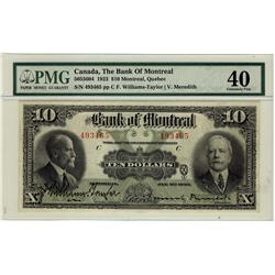 The Bank of Montreal 1923 $10 CH-505-56-04 #493465, PMG EF40.