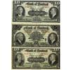 Image 1 : The Bank of Montreal 1935 $5 CH-505-60-02, $10 CH-505-60-04 & 1938 $10 CH-505-62-04.  Lot of 3 notes