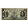Image 1 : The Royal Bank of Canada, CH-630-12-02 1913 $5#1512880.  Grades a solid Fine with minor rim tear at 
