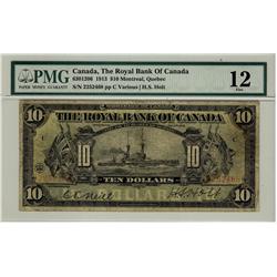The Royal Bank of Canada 1913 $10 #2252468, CH-630-12-08. PMG F12.