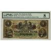 Image 1 : The Stadacona Bank 1874 $4 CH-690-10-02 #2512 PMG VG8.  Extremely rare note with St-Sauveur Red Over