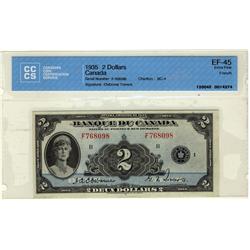 1935 $2 BC-4 F768098 CCCS EF45, a crisp, bright and clean note.