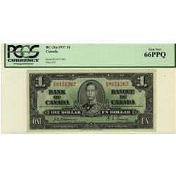 1937 $1 BC-21a Osborne #EA9151262, PCGS Gem UNC66PPQ.