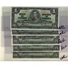Image 1 : 1937 $1 BC-21d.  Lot of 5 notes. AU to UNC.