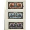 Image 1 : 1937 $2 BC-22c, $5 BC-23c & $10 BC-24b.  Lot of 3 notes AU to AU+.