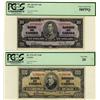 Image 1 : 1937 $10 BC-24b AU58PPQ & $100 BC-27b VF20.  Lot of 2 PCGS graded notes.