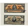 Image 1 : 1937 $50 BC-26c & $100 BC-27b.  Lot of 2 notes. EF.