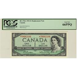 1954 $1 BC-37bA #*N/Y0682196 PCGS Gem UNC66PPQ.
