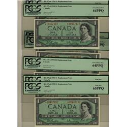 1954 $1 BC-37bA 3*A/A0457177-183.  Lot of 7 notes all PCGS graded UNC64(4), UNC 65(2) & UNC 66 all P