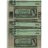 Image 1 : 1954 $1 BC-37bA 3*A/A0457177-183.  Lot of 7 notes all PCGS graded UNC64(4), UNC 65(2) & UNC 66 all P