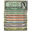 Image 1 : 1954 $1 to $20 notes.  Lot includes BC-37a, BC-37b, BC-37c, BC-38a, BC-38b, BC-38c, BC-39c, BC-40b &