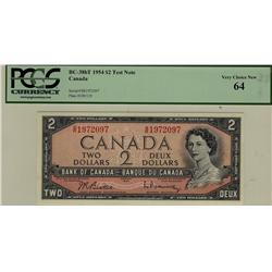 1954 $2 BC-38bT #SR1972097 PCGS CH UNC64.