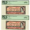 Image 1 : 1954 $2 BC-38dA #*KG0365437- 438 PCGS Gem UNC65PPQ.  Lot of 2 notes.