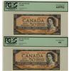 Image 1 : 1954 $50 BC-42b #BH6872959-960 PCGS UNC 64PPQ.  Lot of 2 conecutive notes.  One without PPQ designat