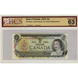 1973 $1 BC-46aA #*OL2152322 BCS CH UNC 63.