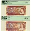 Image 1 : 1974 $2 BC-47aA #*BC0394076 CH UNC 64PPQ & *BC4163499 Gem UNC 66PPQ.