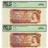 Image 1 : 1974 $2 BC-47aA #*BJ & *BC PCGS Gem UNC 65PPQ.  Lot of 2 notes.