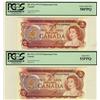 Image 1 : 1974 $2 BC-47aA #*UG & *BX PCGS AU58 and AU53 respectively.  Both PCGS PPQ.