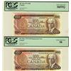 Image 1 : 1975 $100 BC-52a PCGS AU58.  Lot of 2 notes one with PPQ designation.