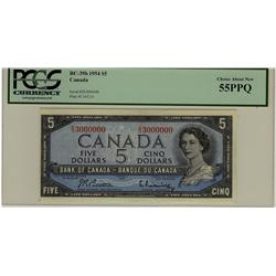 MILLION 1954 $5 BC-39b #ES3000000 PCGS CH AU55PPQ.