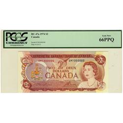 MILLION 1974 $2 BC-47a #UM1000000 PCGS Gem UNC66PPQ.