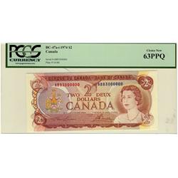 MILLION 1974 $2 BC-47a-i #ABB3000000 PCGS Choice UNC63PPQ.