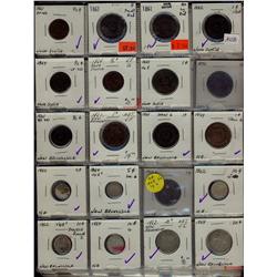 Maritime Coinage.  Lot of 143 pcs including a mix of Nova Scotia, New Brunswick and Newfoundland coi