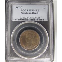 Nfld 1917c 1¢ PCGS MS64RB. Nice example.