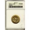 Image 1 : Gold Sovereign 1917c ANACS MS61.