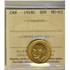 Image 1 : Gold Sovereign 1918c ICCS MS63. A nice and lustrous example.