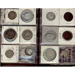 Lot of Canadian Mixed Decimal coins.  Lot includes 2 Coin stock Books Brown (60 Pocket) Complete wit