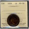 Image 1 : 1858 1¢ ICCS VF30.