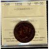 Image 1 : 1858 1¢ ICCS VF30.