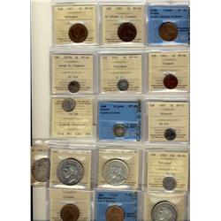 1876H 1¢ 1891 LLLD 1¢ Obv 2 1911,1¢  1941 1¢ 1901 5¢ 1903H Large H  5c 1907 5¢ 1858 10¢ 1871 10¢ 192