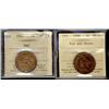 Image 1 : 1888 1¢ & 1911 1¢ ICCS MS63 RB & RD respectively.  Lot of 2 coins.