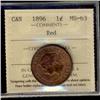 Image 1 : 1896 1¢ ICCS MS63RD. 70% red with lustre.
