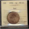 Image 1 : 1896 1¢ ICCS MS64RD.  Lustrous and sharp example.