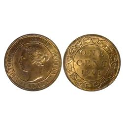 1901 1¢ ICCS MS65RD.  80% red and quite attractive.