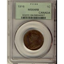 1916 1¢ PCGS MS64RB.  Nice example with underlying lustre.