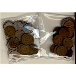 1920-1936 1¢.  Small lot including, 1922, 1923(2), 1924(2), 1925 & 1926(3) key pcs.  Includes 46 pcs