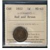 Image 1 : 1922 1¢ ICCS MS63 RB. Key date. Tough to find in Mintstate.
