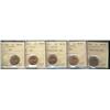 Image 1 : 1942, 1948 A to MS63RD & 1949 A Off, 1951, 1952 MS64RD.  Lot of 5 ICCS graded coins.