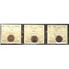 Image 1 : 1973, 1977 & 2006P 1¢ ICCS MS66RD.  Lot of 3 coins.