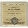 Image 1 : 1870 5¢ Raised Border ICCS AU58.  Full lustre.