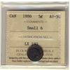 Image 1 : 1886 5¢ Small 6 ICCS AU50.  Dark shades.