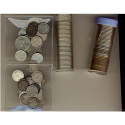 1888-1953 5¢.  Small lot including 1888(2), 1893, 1896, 1897, 1899, 1900 Ov & 1901 Vic examples.  19