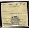Image 1 : 1858 10¢ ICCS EF40.