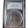 Image 1 : 1858 10¢ 8/5 PCGS VF30. A very sought after variety. Scarce.