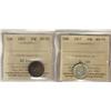 Image 1 : 1912 & 1917 10¢ ICCS AU55.  Lot of 2 coins.